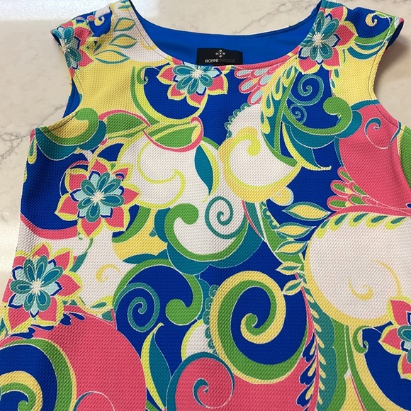 Women’s Ronni Nicole Colorful Pastel Summer Dress Size 10 - Picture 4 of 11